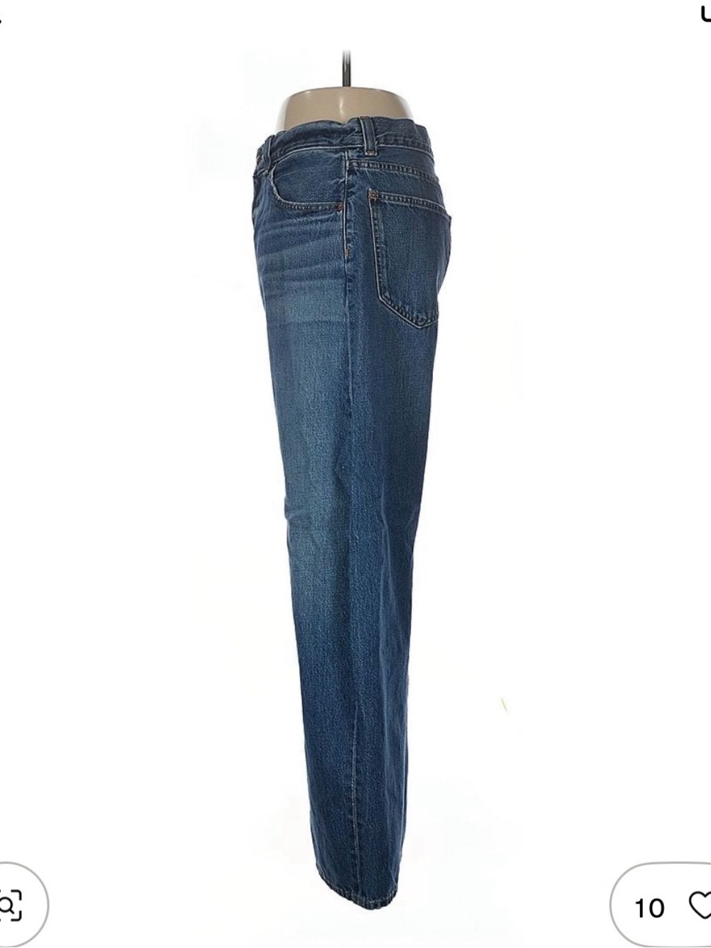 MADEWELL High-Waist Wide-Leg Jeans - Dark Blue - Picture 4 of 5